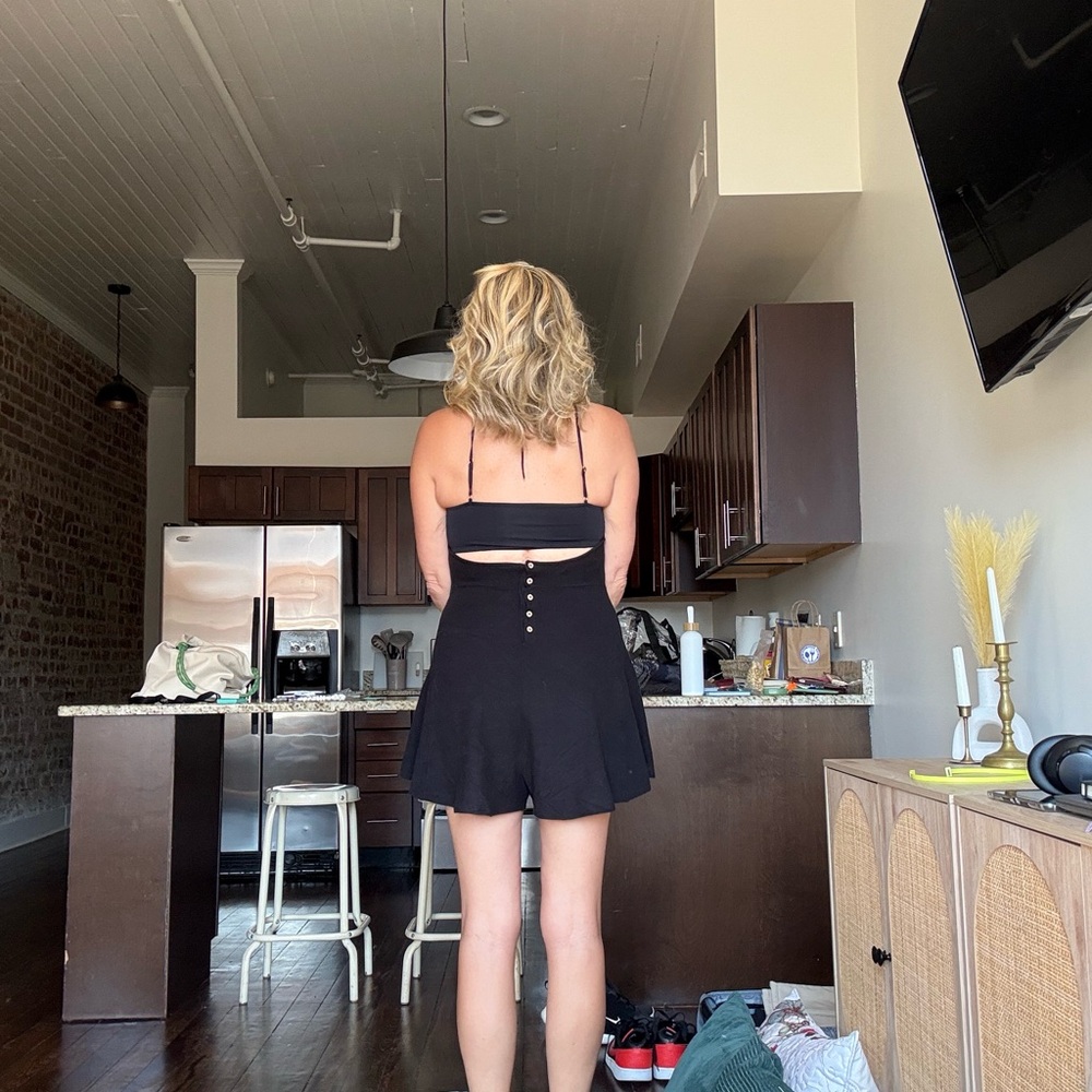 Free People knit Black Halter Romper - Picture 3 of 9
